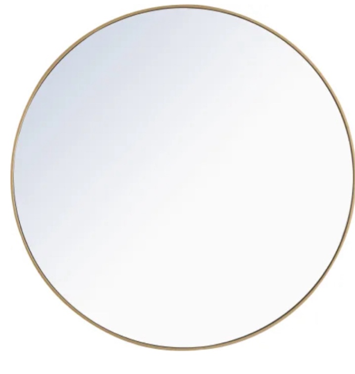 Elegant Lighting Eternity 48" Diameter Traditional Circular Framed Bathroom Wall Mirror