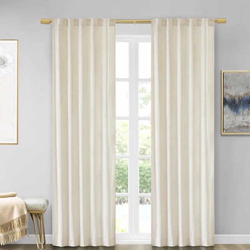 linday adjustable single curtain rod