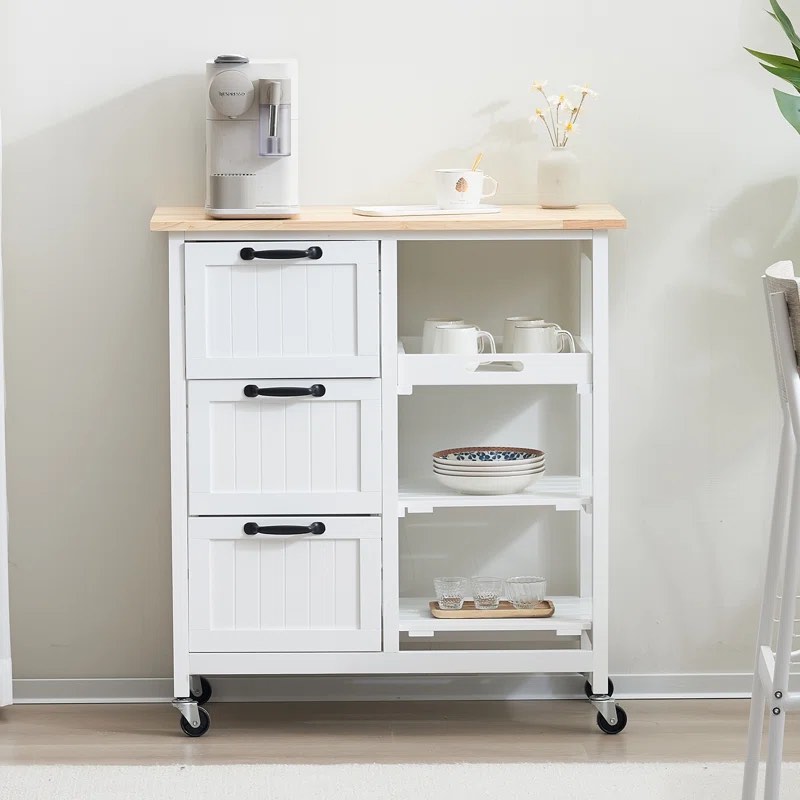 Leawood 30'' Wide Rolling Kitchen Cart