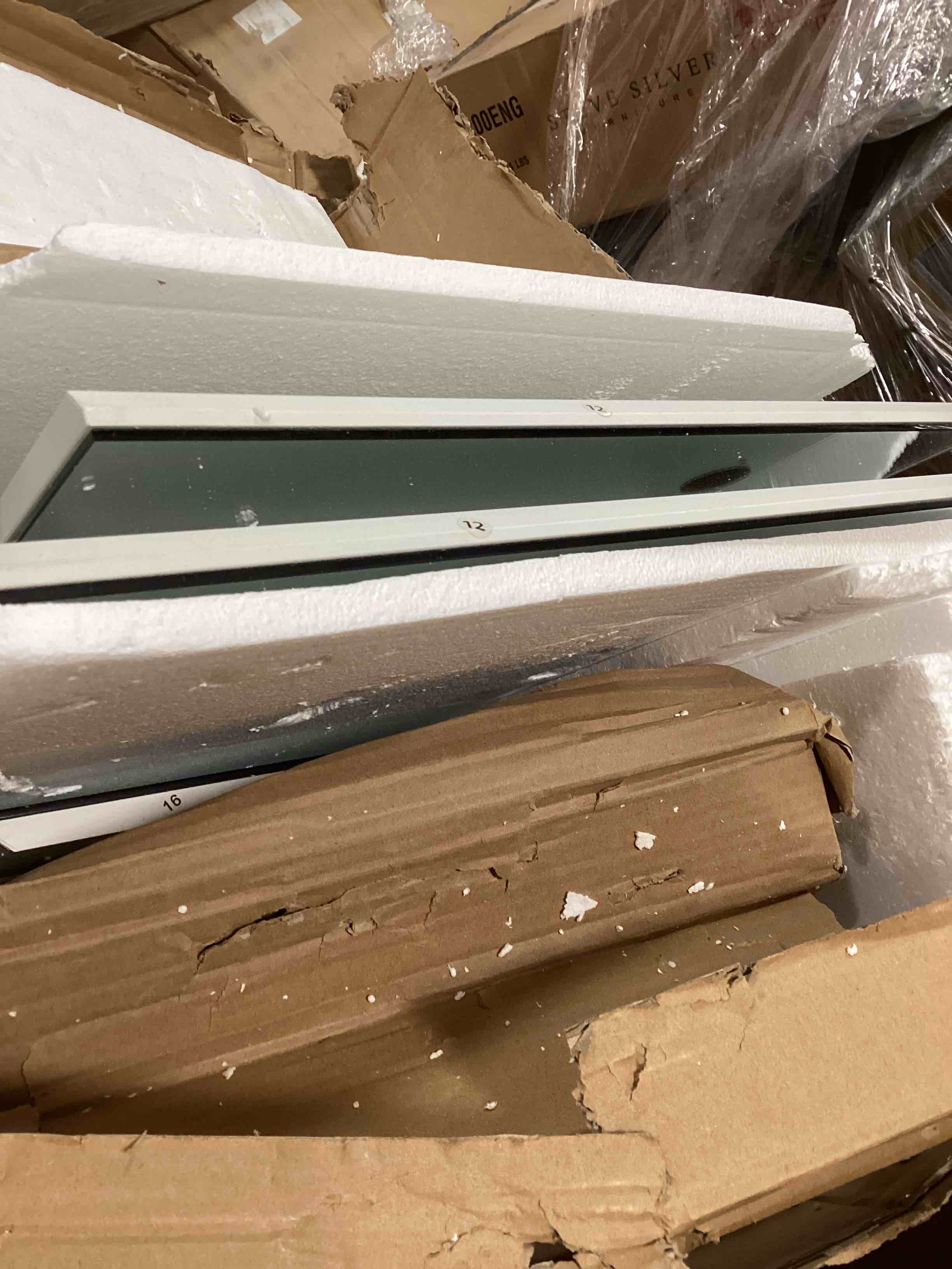 Westlake Elegant Full-Length Mirrored Wardrobe With Dual Compartments And Multiple Drawers (Incomplete, Only 1 Box )