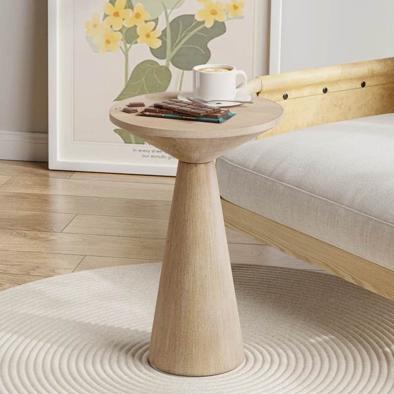 Bozovich Solid Wood Pedestal End Table