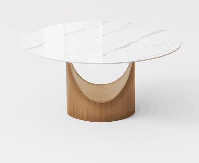 SMILE - 51" Modern Round Kitchen Dining Table for 4 wish Elevate The Taste (Incomplete, Base Only)