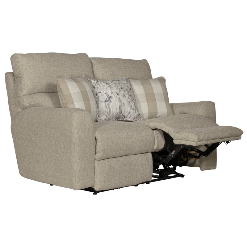 Ardele 62'' Upholstered Power Reclining Loveseat with Power Adjustable Headrest (Missing Cushions)