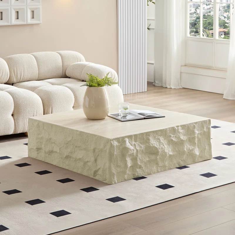 Fiberglass Square Center Coffee Table