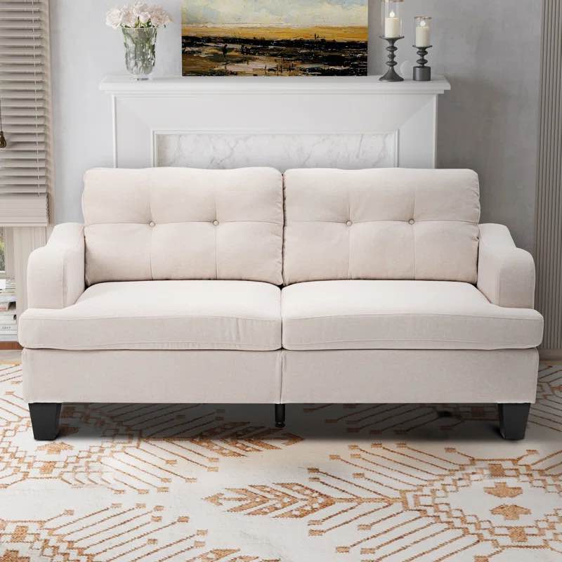 Jayonn 72" Upholstered Sofa with Solid Wood Legs