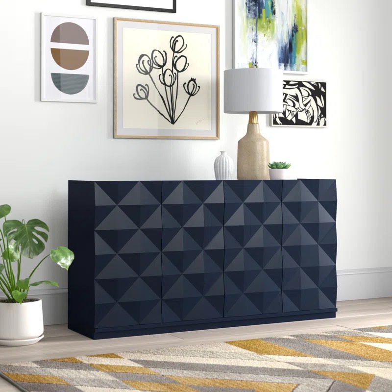 Aspia 60" Wide Sideboard navy 