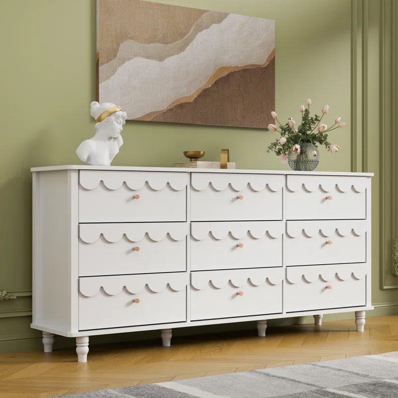 9 - Drawer 63.1"W Dresser white 