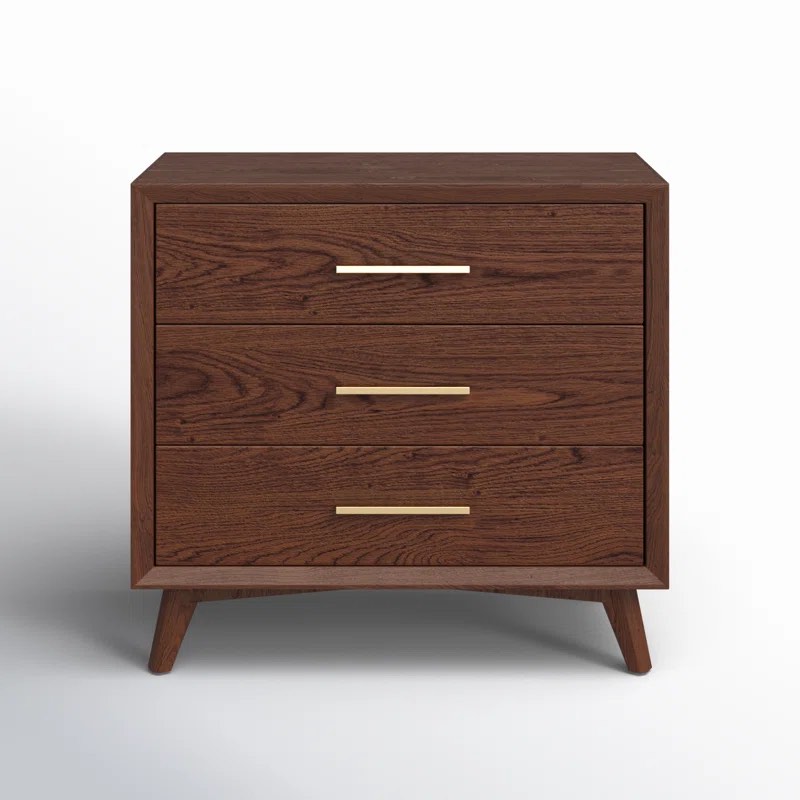 Capricorn 3 Drawer Nightstand mahogany