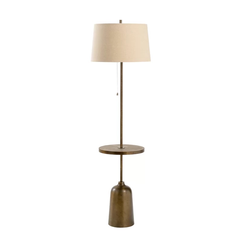 Lemongrass 62.5" Floor Lamp (Base 54'' H X 14'' W X 14'' D Overall Dimensions 62.5'' H X 14'' W X 14'' D Shade 11'' H) gold 