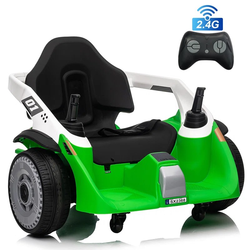 24V Electric Ride on Bumping Car Toy W/Parent Remote Control green 