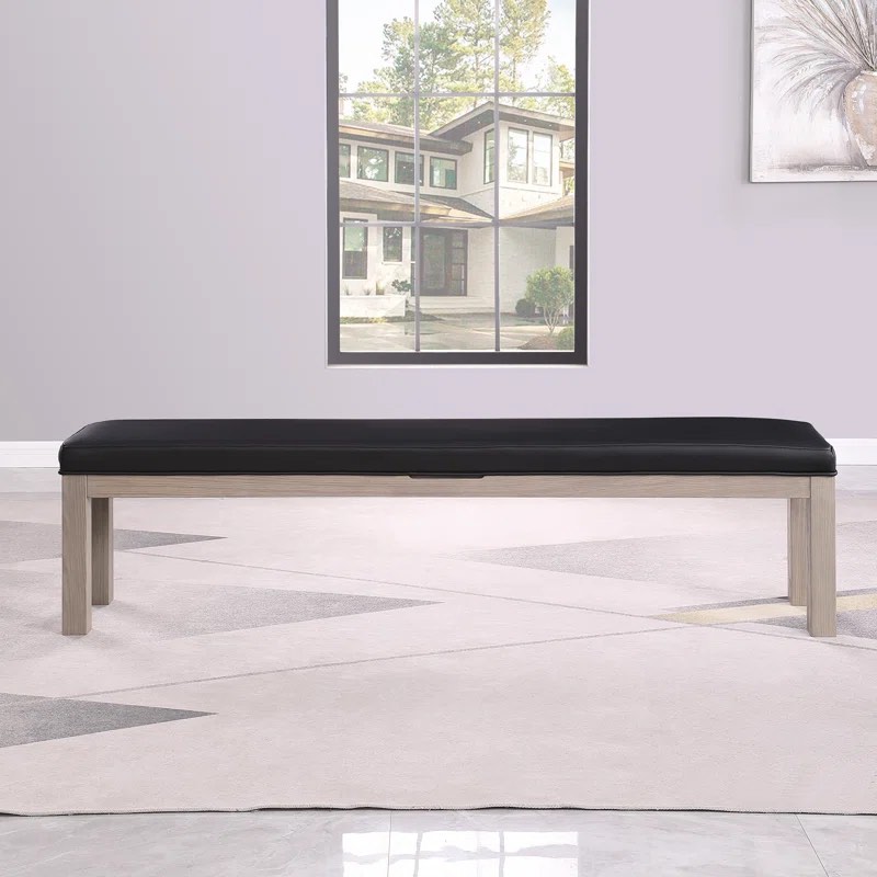 Billiard Bench with Storage for Olivia Slate Pool Table gray wash Overall 21'' H X 81.38'' W X 15'' D Seat Width - Side to Side 81.38'' W