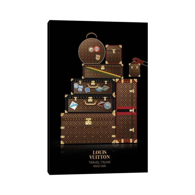 Travel Trunk, Louis Vuitton, Since 1858 by Alexandre Venancio - Graphic Art Print Overall 60'' H X 40'' W Overall Depth - Front to Back 1.5'' D