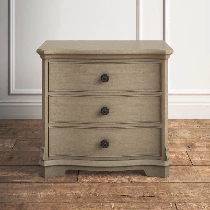 Troutt 3 Drawer Bachelor's Chest in light  brown Overall 29.75'' H X 32'' W X 18'' D