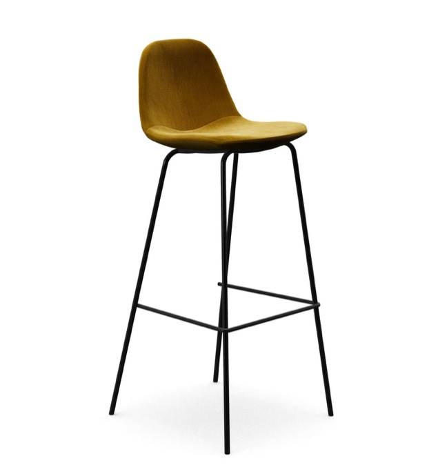 Aeon Furniture AE9013-BAR Maxine Velvet Bar Stooling Vintage Gold Set of 2