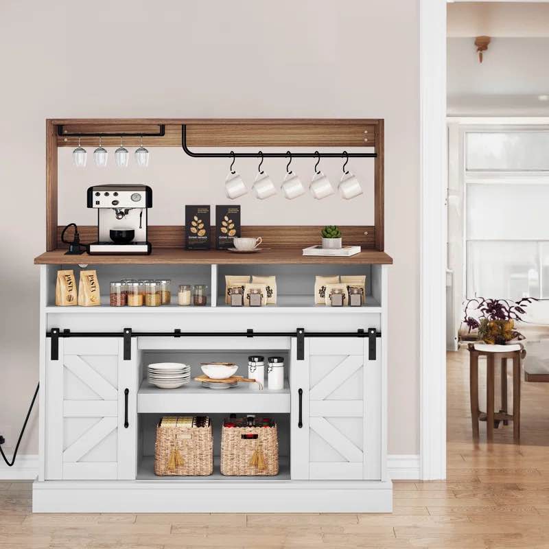 Penney 47.2 Bar Cabinet white Overall 51.5'' H X 18.1'' D X 47.2'' L Overall Product Weight 101.96 lb.