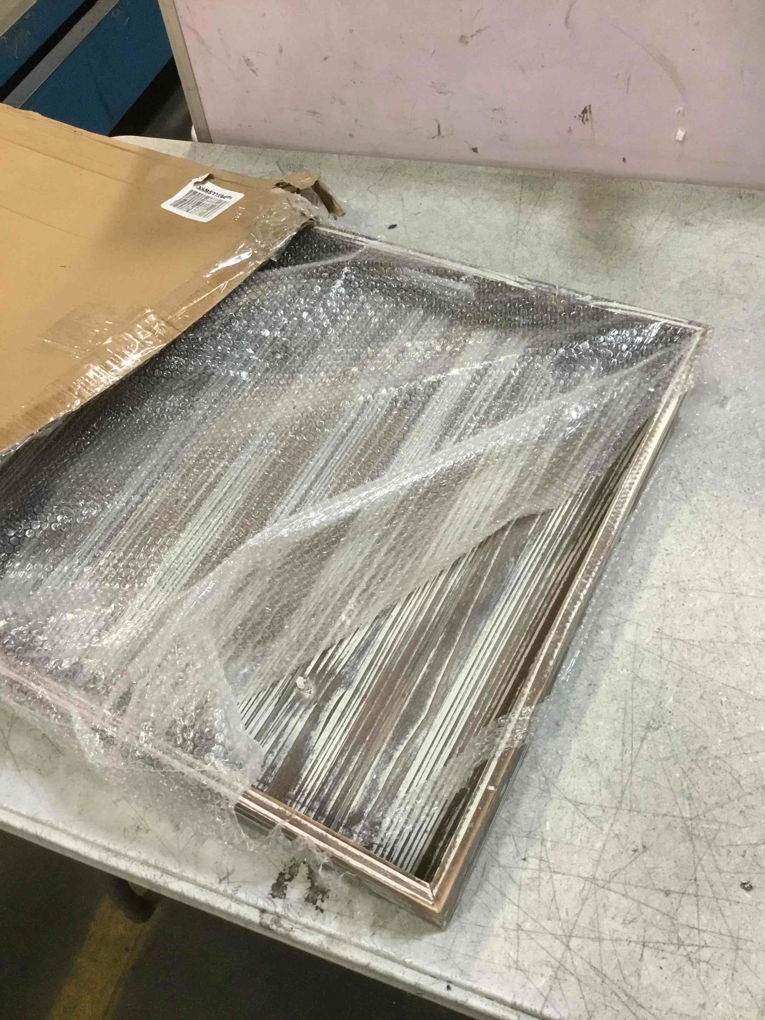 Condition photo showing Good Condition for MyGift Torched Wood Large Serving Tray with Handles, 19 Inch Square Decorative Tray for Ottoman, Breakfast, Tea, Coffee Table