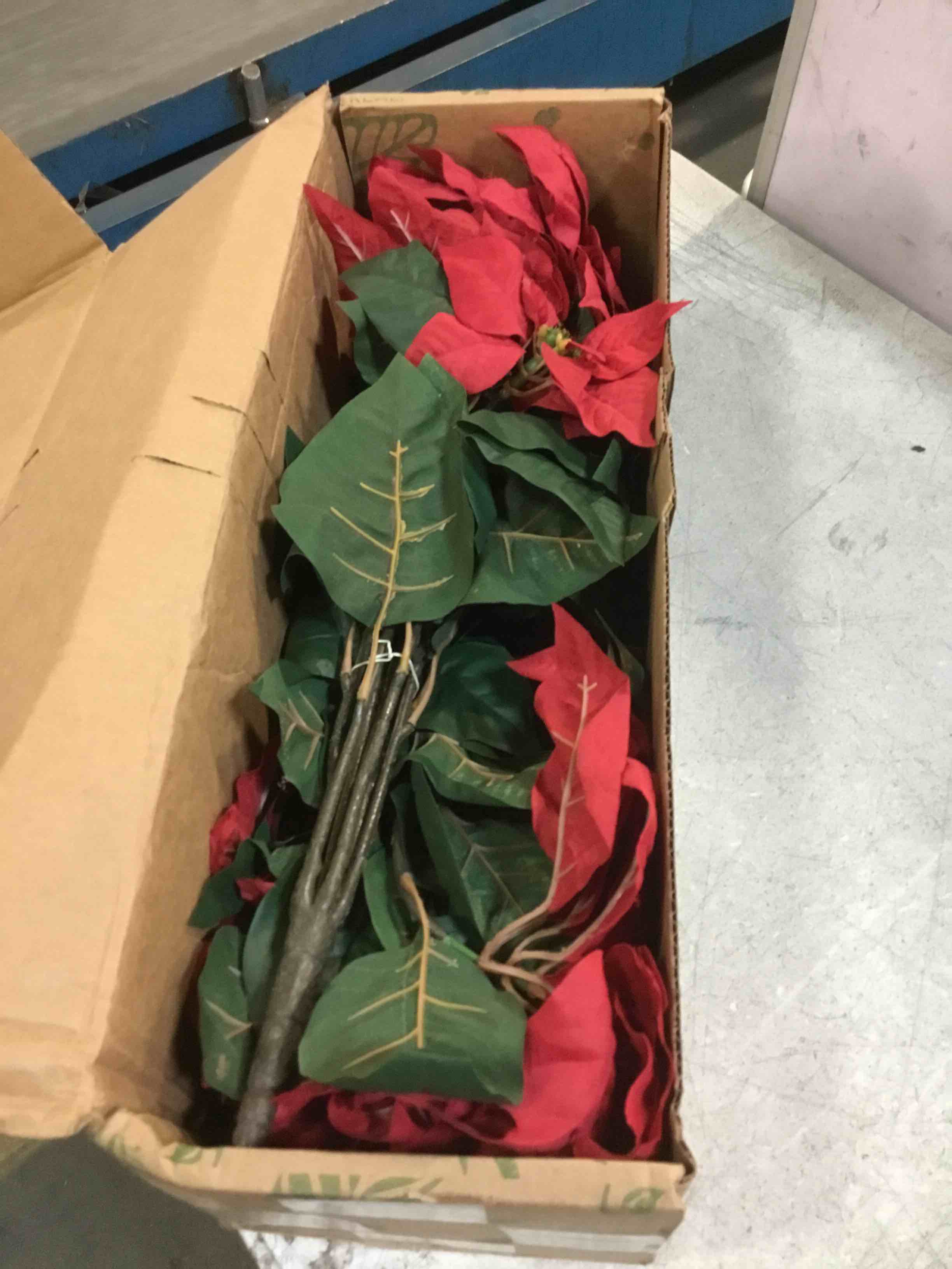 Condition photo showing Good Condition for Nearly Natural 24” Poinsettia (Set of 2) Artificial Plant, Red