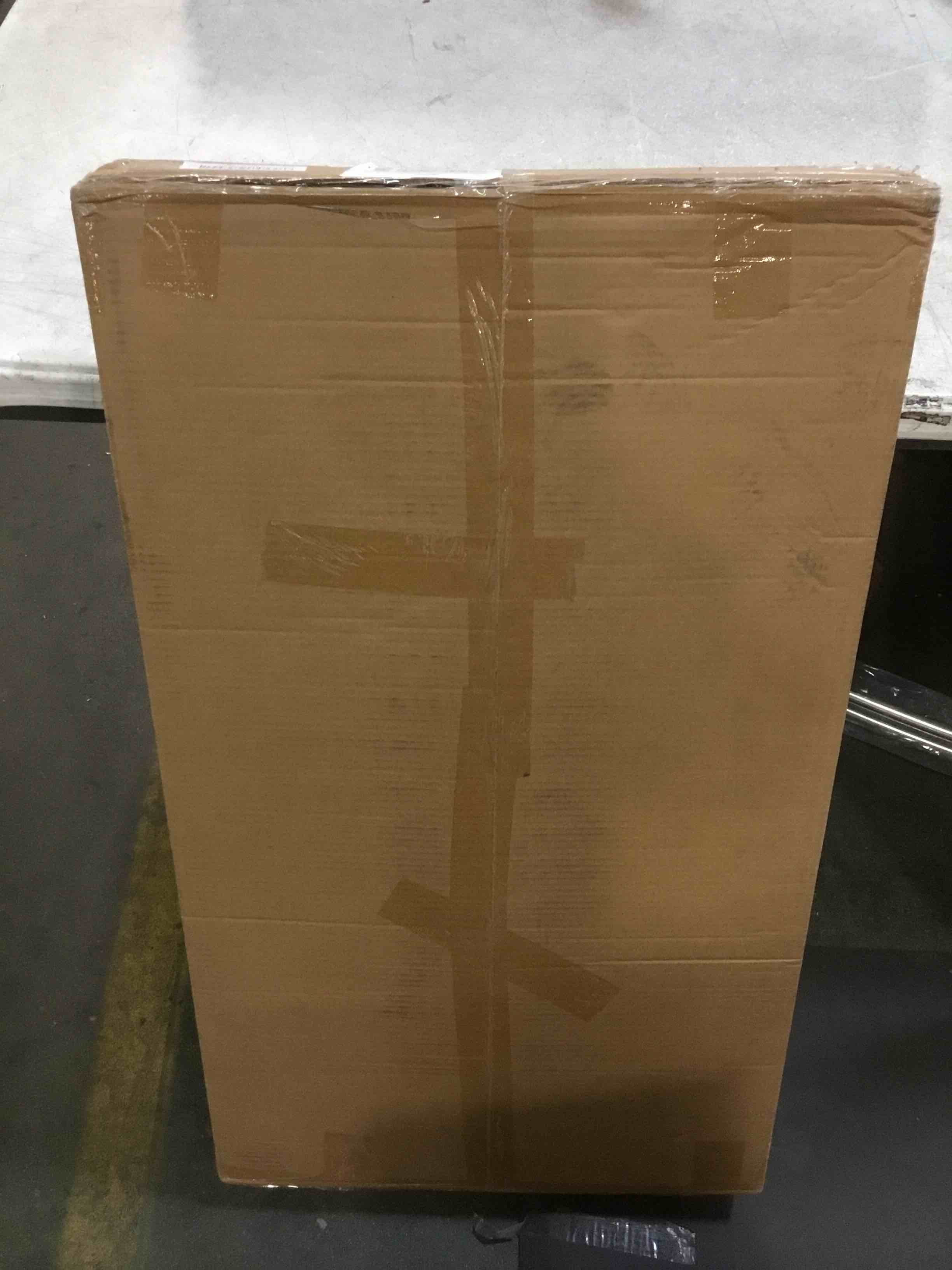 Condition photo showing New/Like New for Tohomeor Narrow Dresser Tall Skinny Storage Tower Vertical Slim Chest of Drawers with Charging Station Small Nightstand Side Table for Bedroom, Bathroom, Small Spaces (Rustic Brown, 4 Drawers) 18.9"D x 9.8"W x 34.4"H (4 Drawers) Rustic Brown