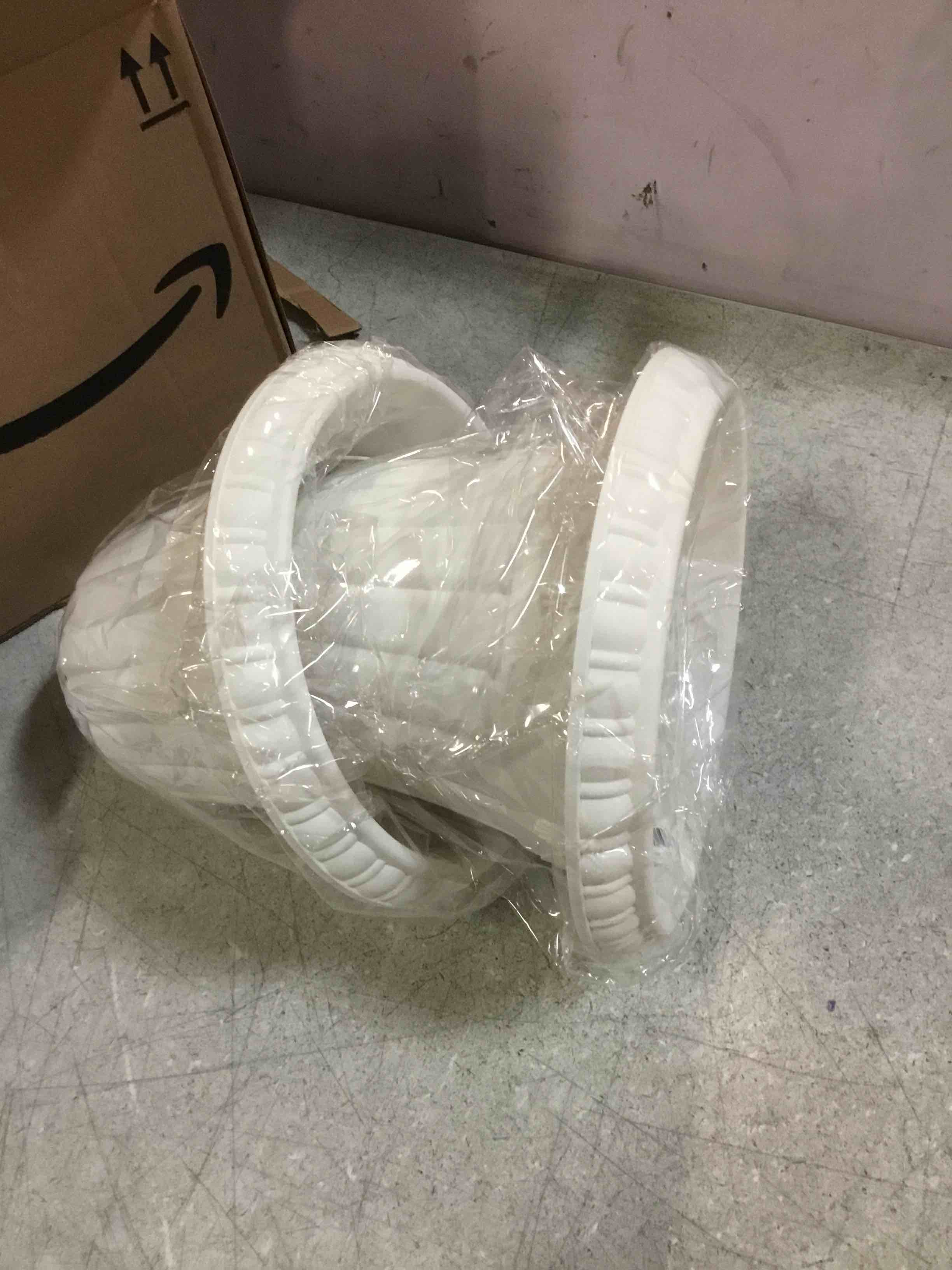 Condition photo showing New/Like New for doitool 2 sets wedding road lead flower pot vintage style flower pot tall urn planter antique flower pots roman plant pot urn garden pots greek planter pot plastic classic white