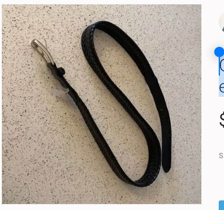 Genuine leather $ with bonded leasing belt(size m 24-26