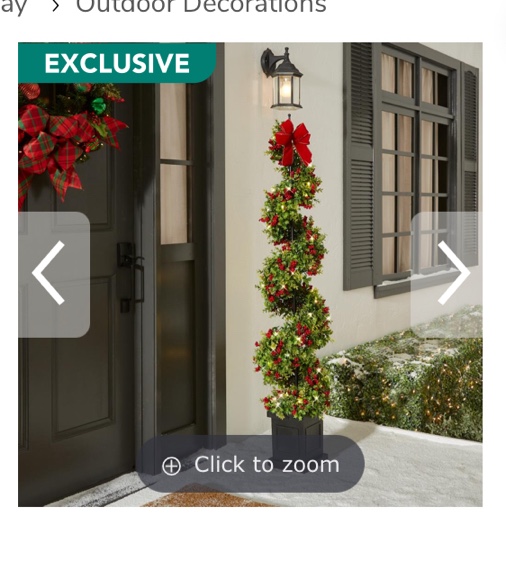 the 5' christmas twinkling topiary