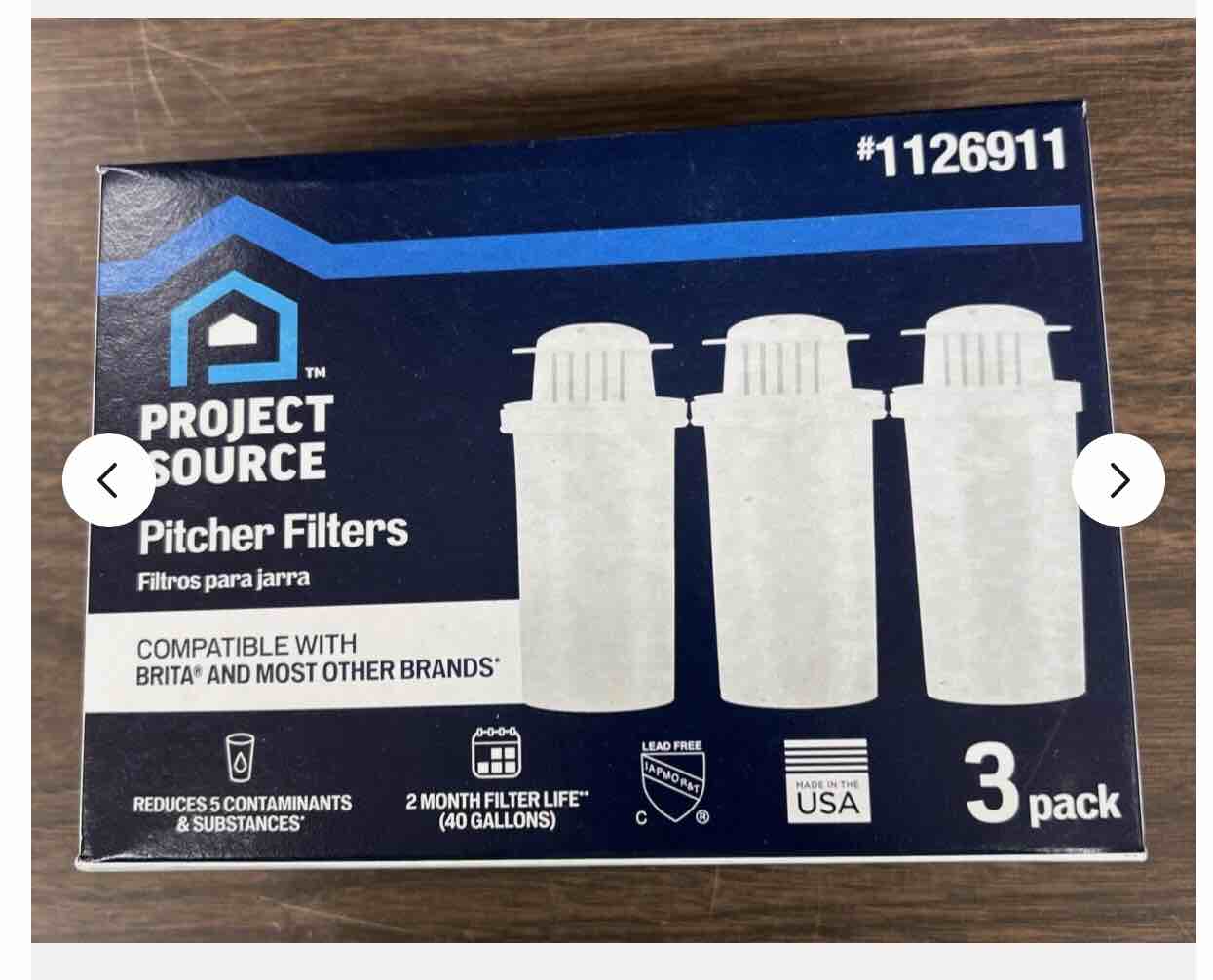 Project Source Replacement for Brita® Water Filter/Pitchers/Dispensers 3PK (3 pack of 3 )