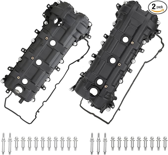 MITZONE Valve Covers compatible with 2011-2020 Dodge Chrysler Jeep RAM 3.6L V6 Vehicles - Grand Cherokee Wrangler Journey Grand Caravan Town & Country 1500 Replaces 5184068AN 5184069AN