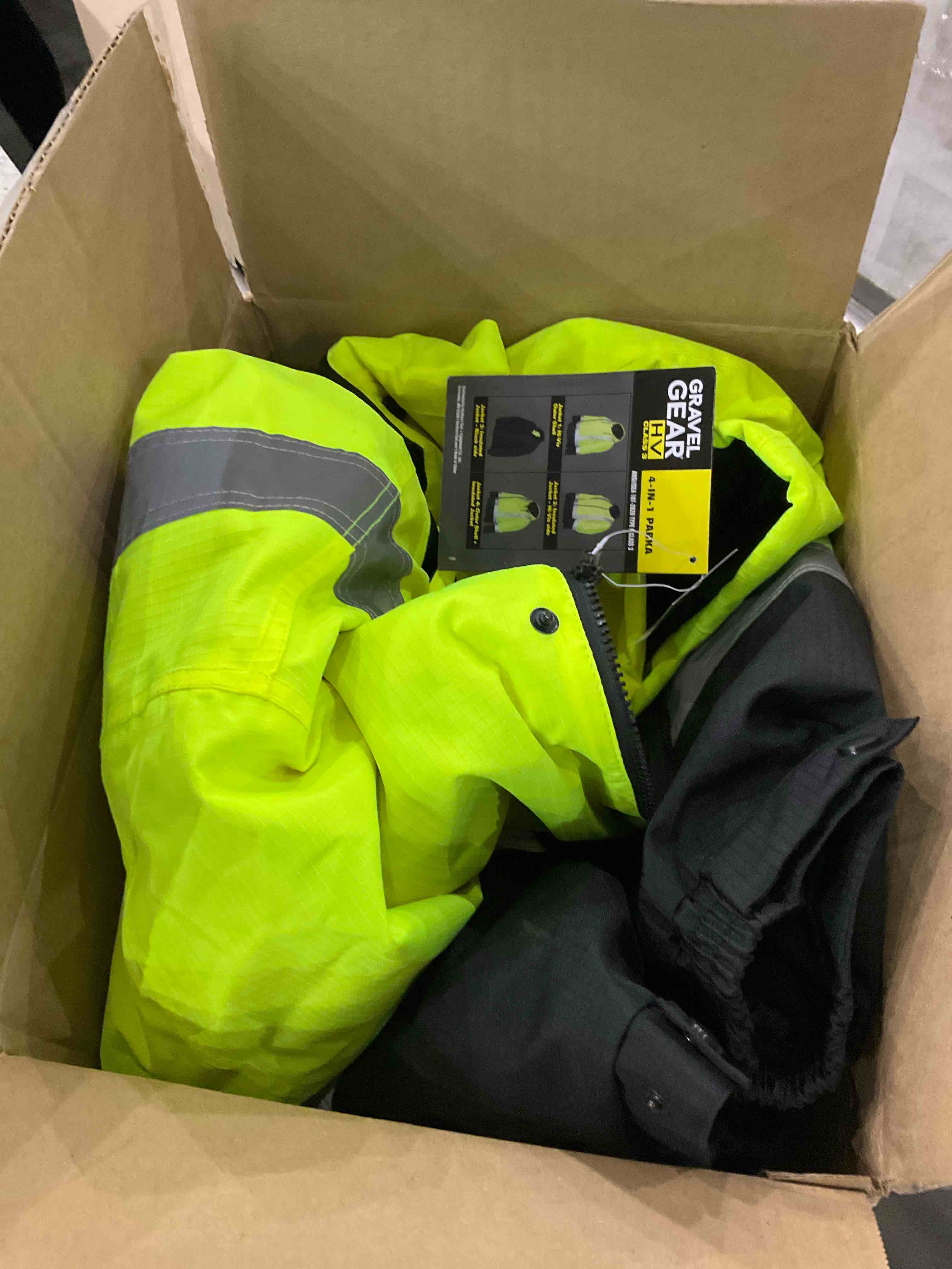Hi-Vis 4-in-1 Parka - Lime, Class 3 (XL)
