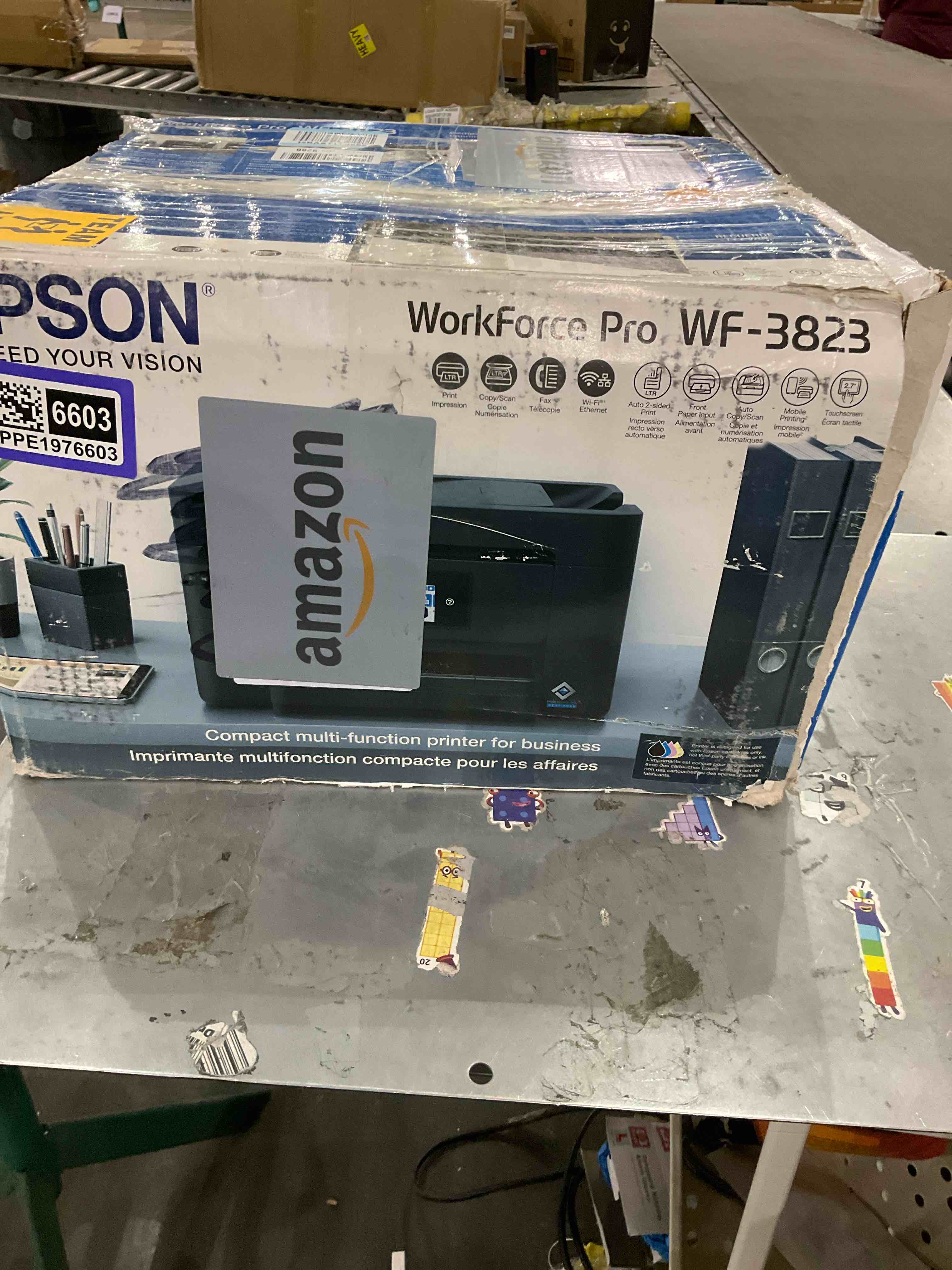 Epson Workforce Pro WF-3823 Wireless All-in-One Printer with Auto 2-Sided Printing, 35-Page ADF, 250-Sheet Paper Tray and 2.7" Color Touchscreen