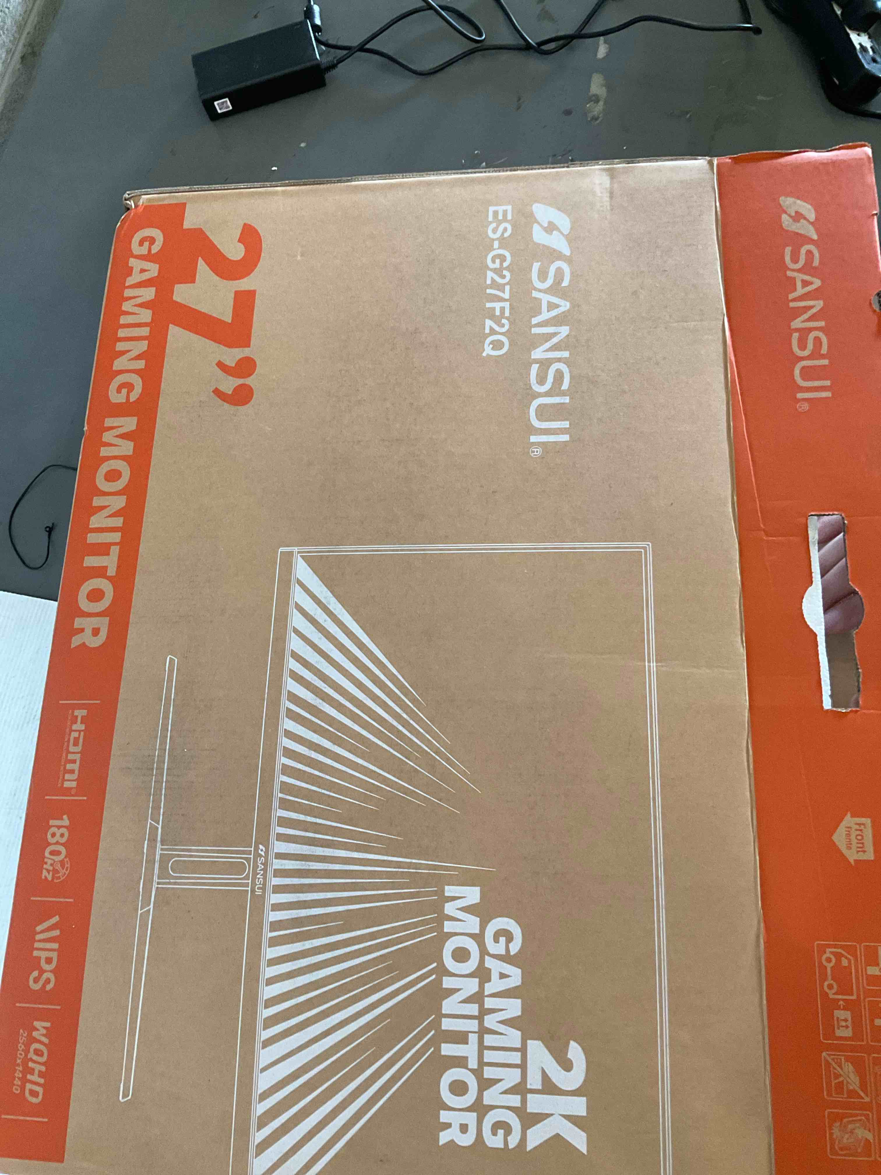SANSUI 27 Inch WQHD 2560 x 1440 IPS Gaming Monitor, 180Hz 1ms Computer Monitor, DP 1.2 x2 | HDMI 2.0 x2 | VESA Mount, 120% sRGB HDR Eye Care Metal Stand (ES-G27F2Q, DP Cable Included)