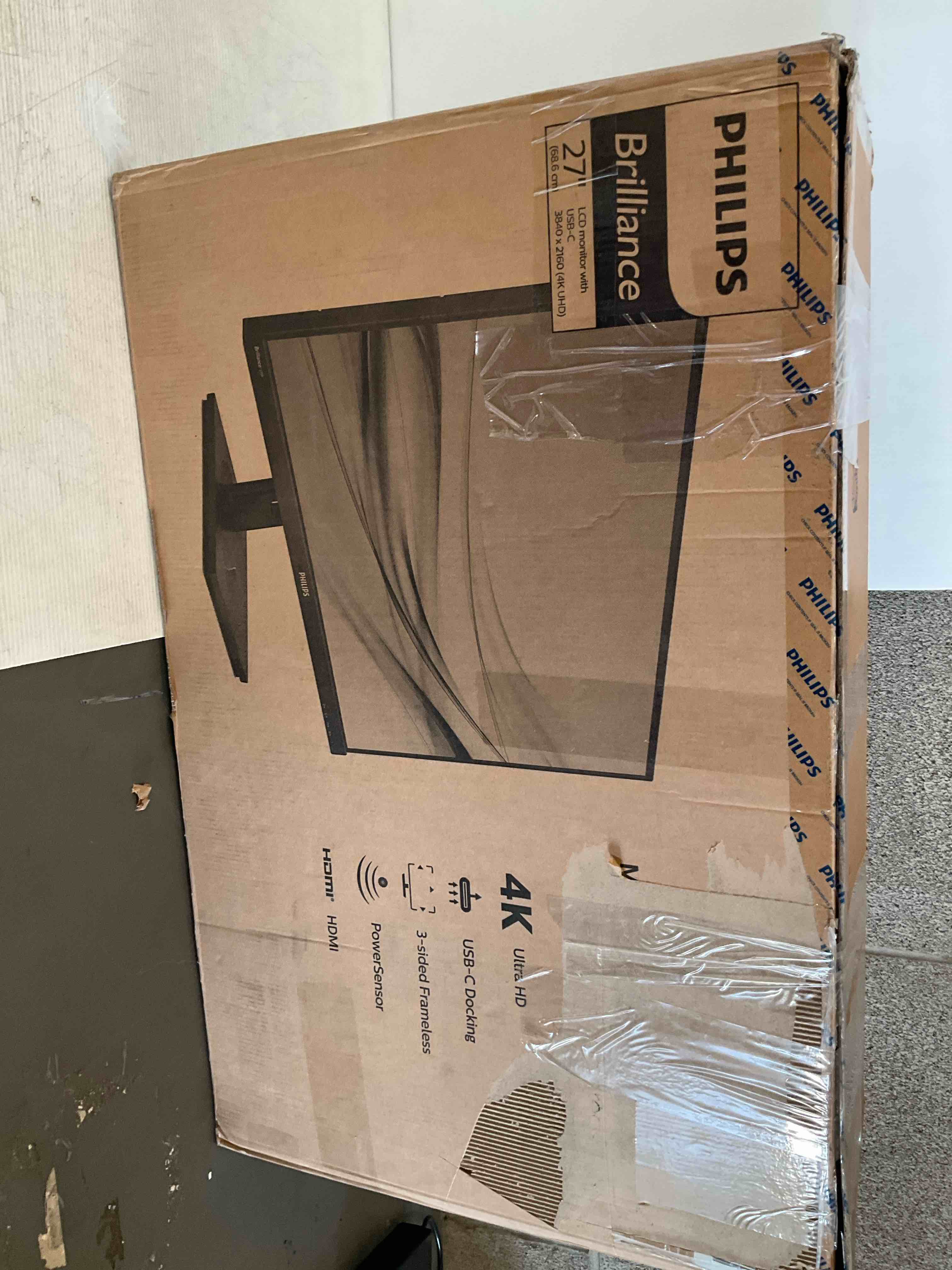 Philips Brilliance 279P1 27" Frameless Monitor, 4K UHD IPS (3840x2160), 122% sRGB, Speakers, USB-C Docking, Power-Saving PowerSensor, Height Adjustable, VESA, 4Yr Advance Replacement