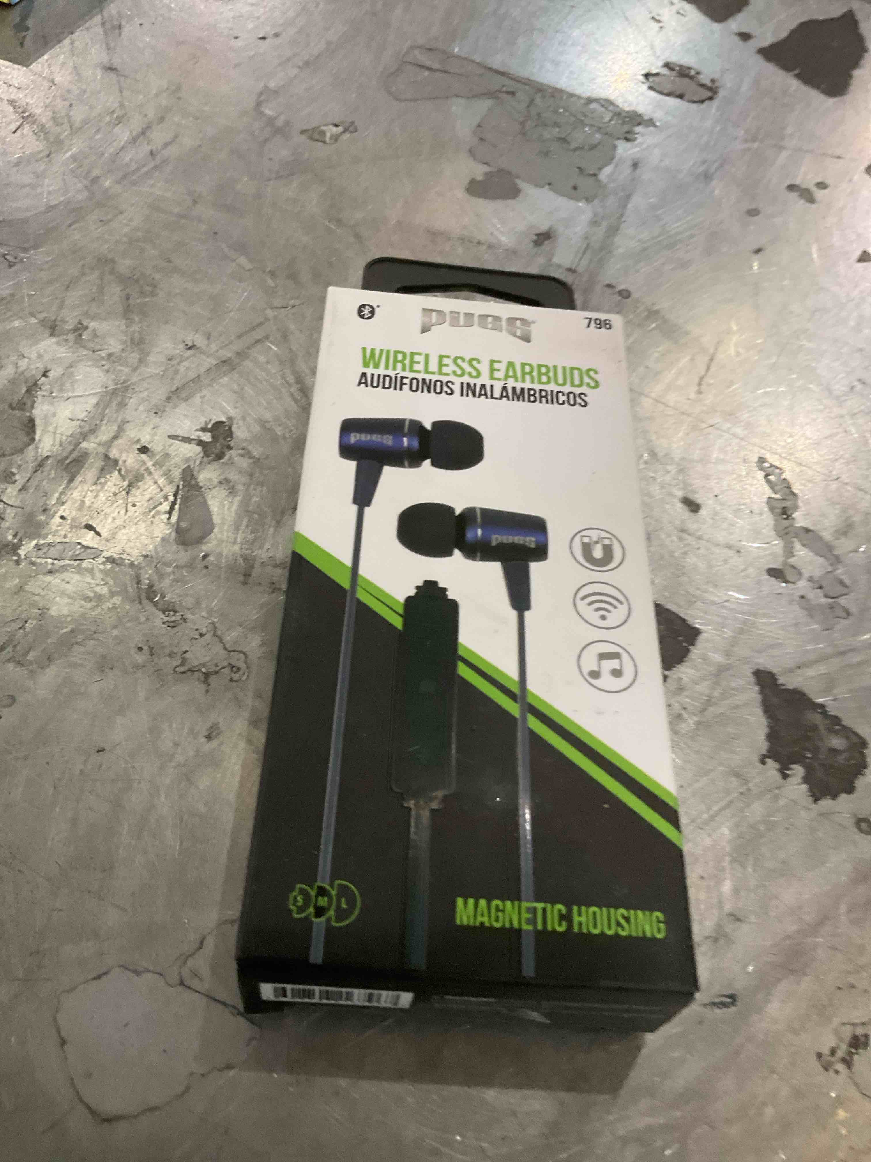 Pugs Earbuds Bluetooth Wireless Con Magnetic Ear Pi Hands Free Mic 420 Blue