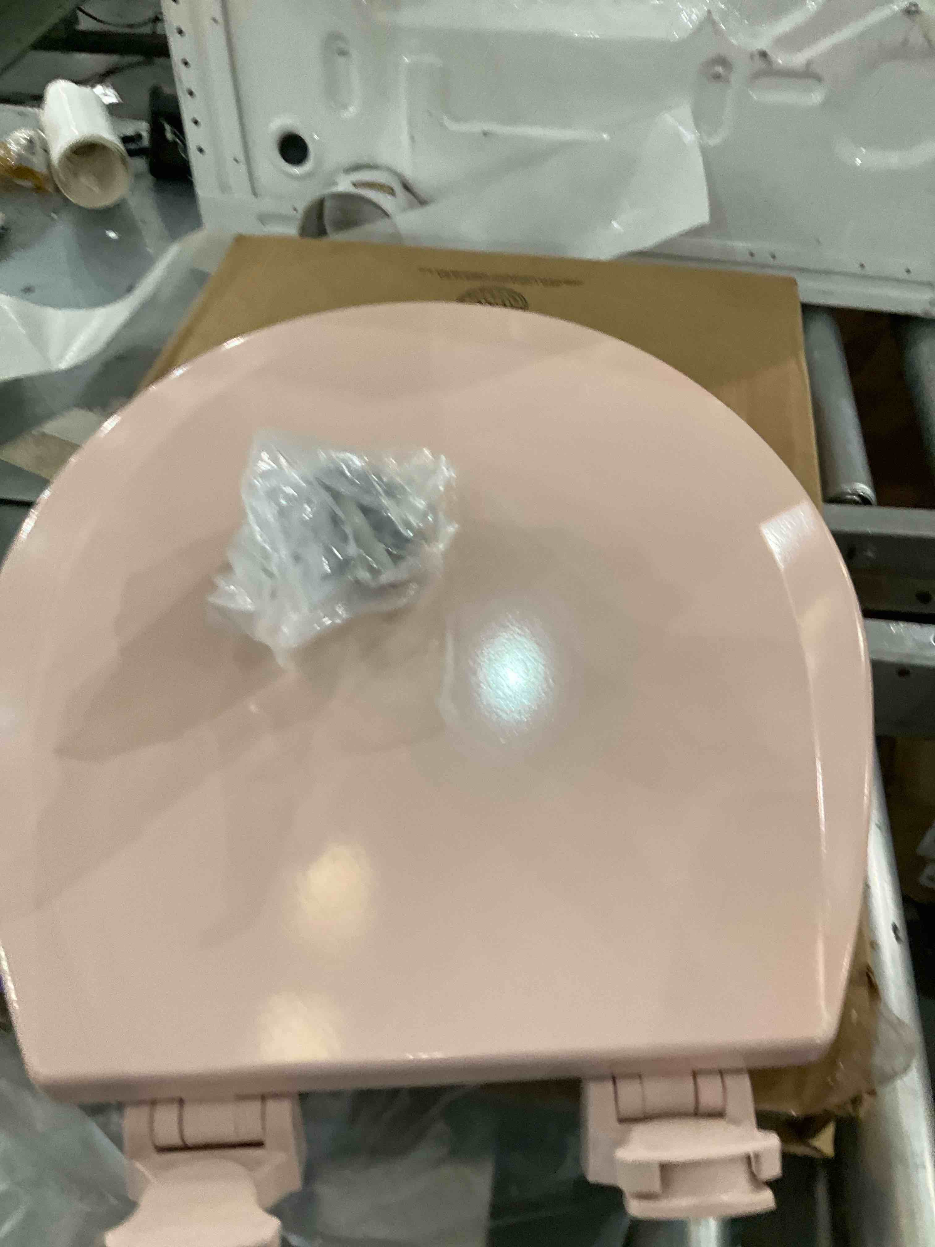 Bemis 500EC 063 Toilet Seat with Easy Clean & Change Hinges, 1 Pack Round, Venetian Pink