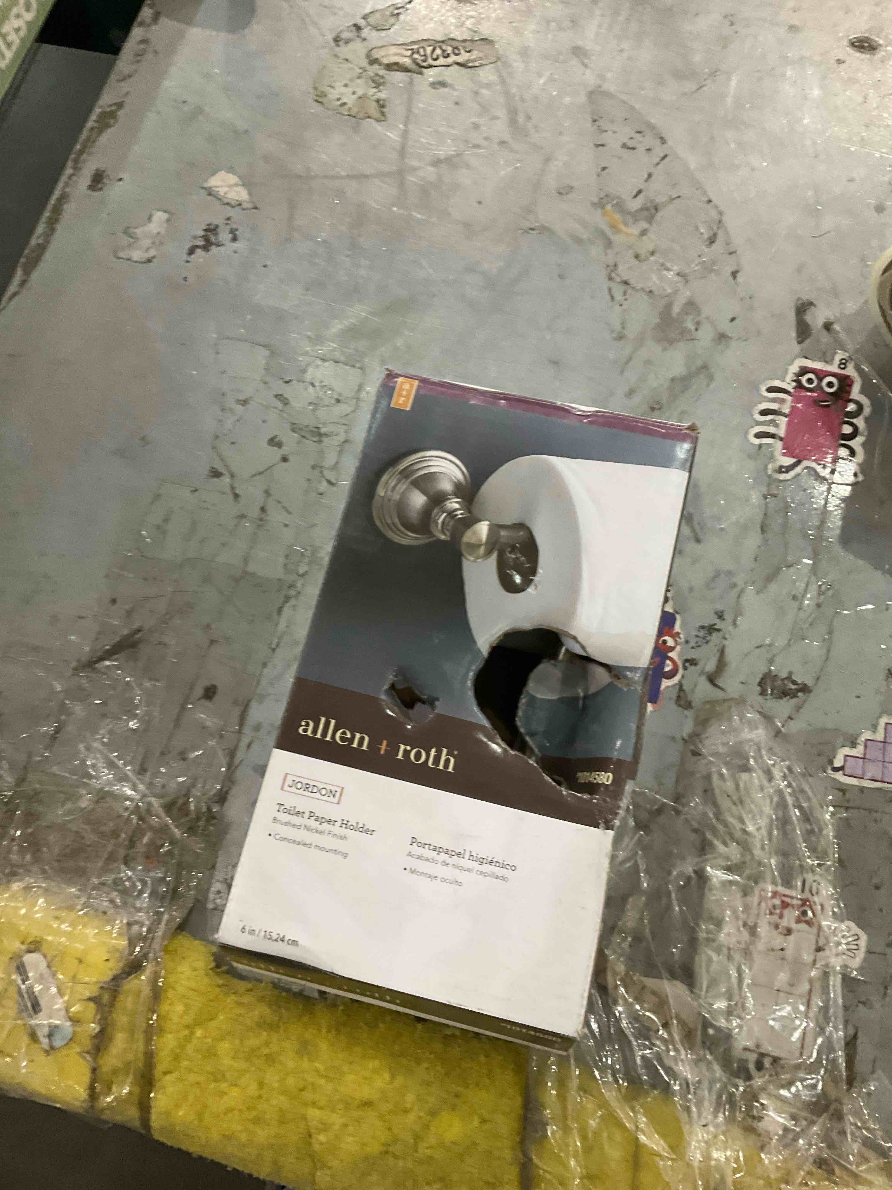 ALLEN + ROTH BRUSHED NICKEL PAPER HOLDER