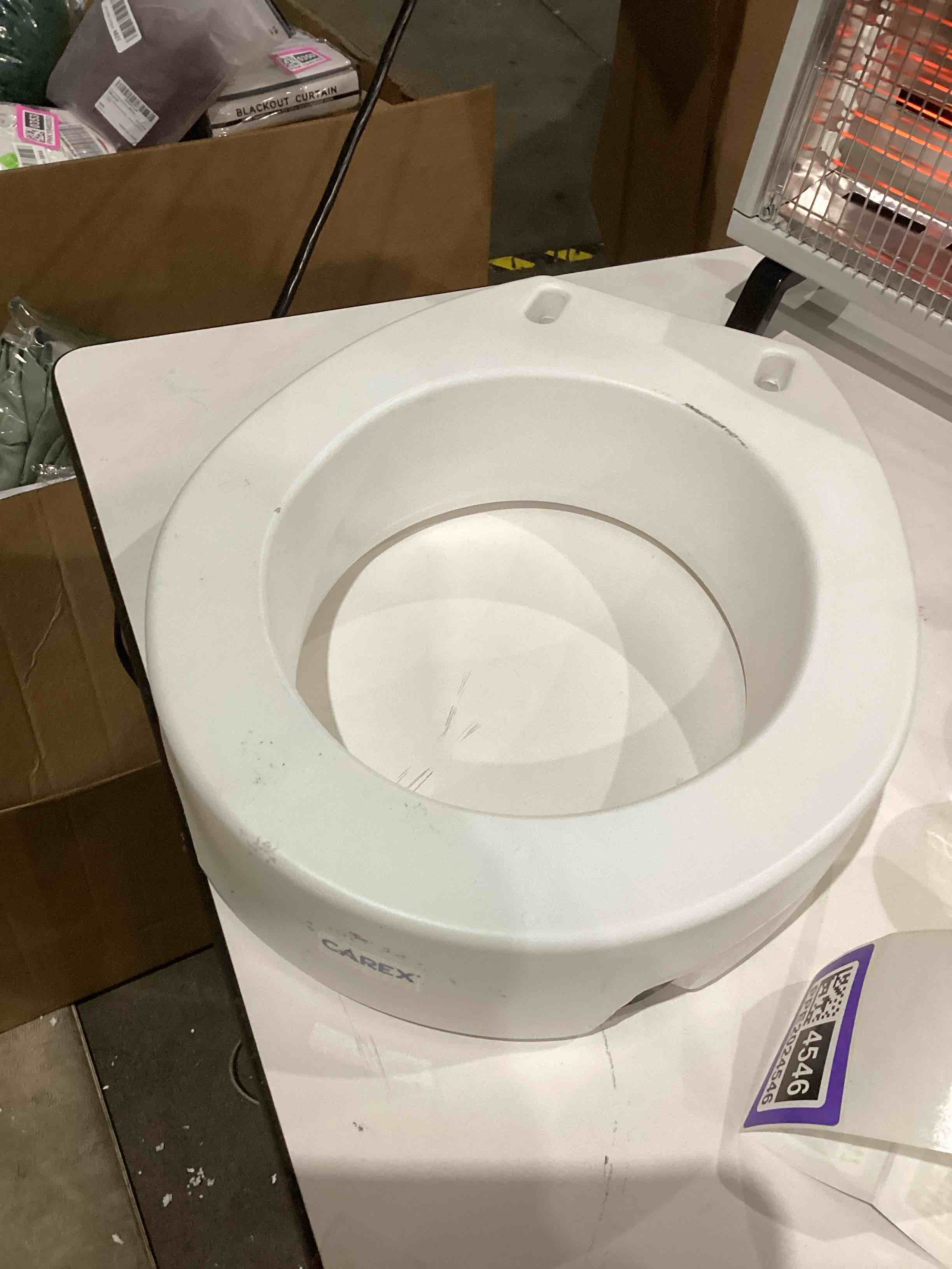(incomplete)CAREX TOILET SEAT ELEVATOR WITH HANDLES - FOR ELONGATED TOILETS