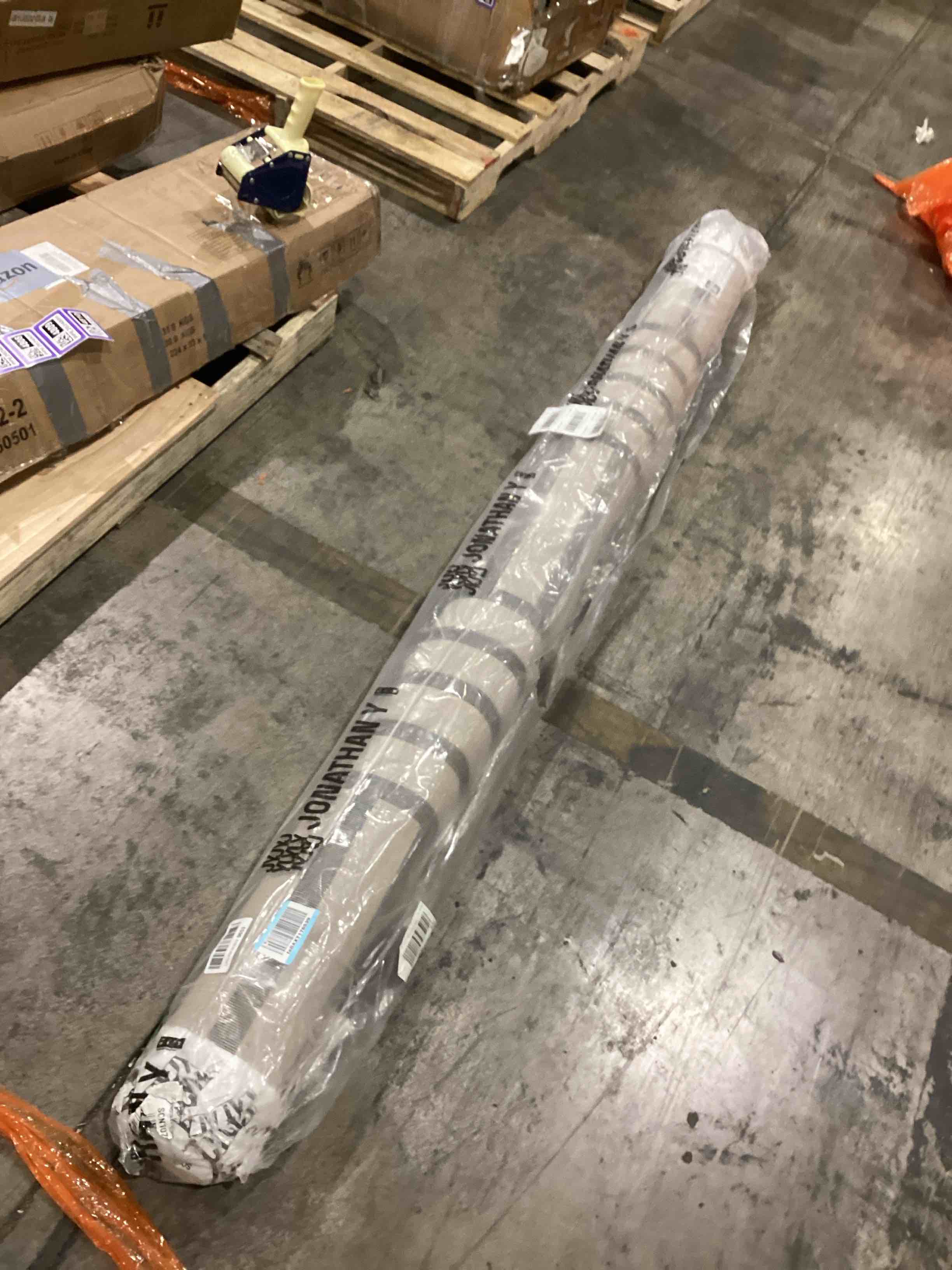 JONATHAN Y High-Low Arch Stripe Two-Tone Black/White 8x10 Indoor Area Rug, Anders MidCentury Modern,