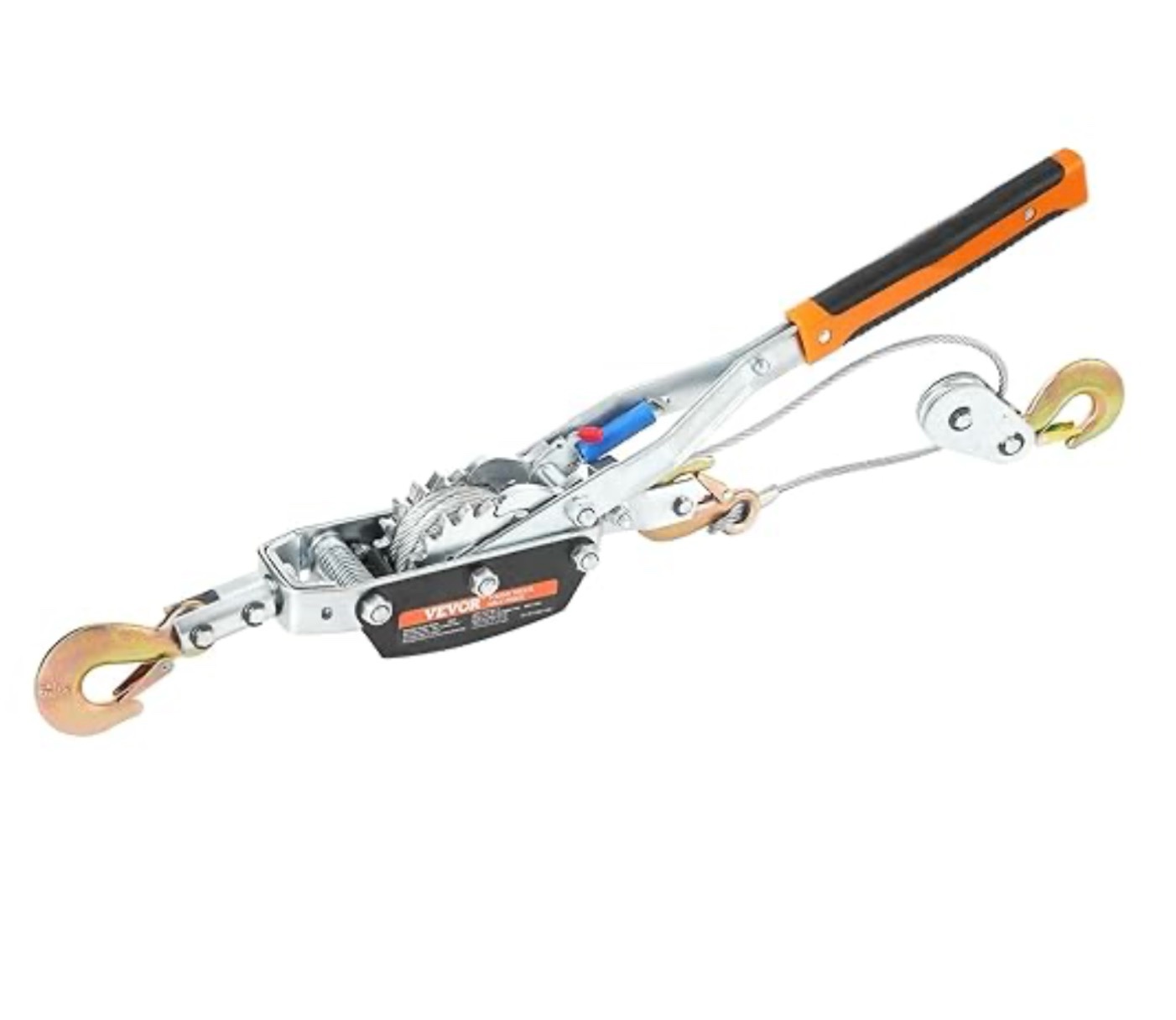 (INCOMPLETE) VEVOR Come Along Winch, 5 Ton (11,023 lbs) Pulling Capacity, 11.5 ft Steel Cable, 3 Hooks, Heavy Duty Ratchet Power Puller Tool with Dual Gears, Automotive Hoist Cable Puller Ideal for Vehicle Rescue