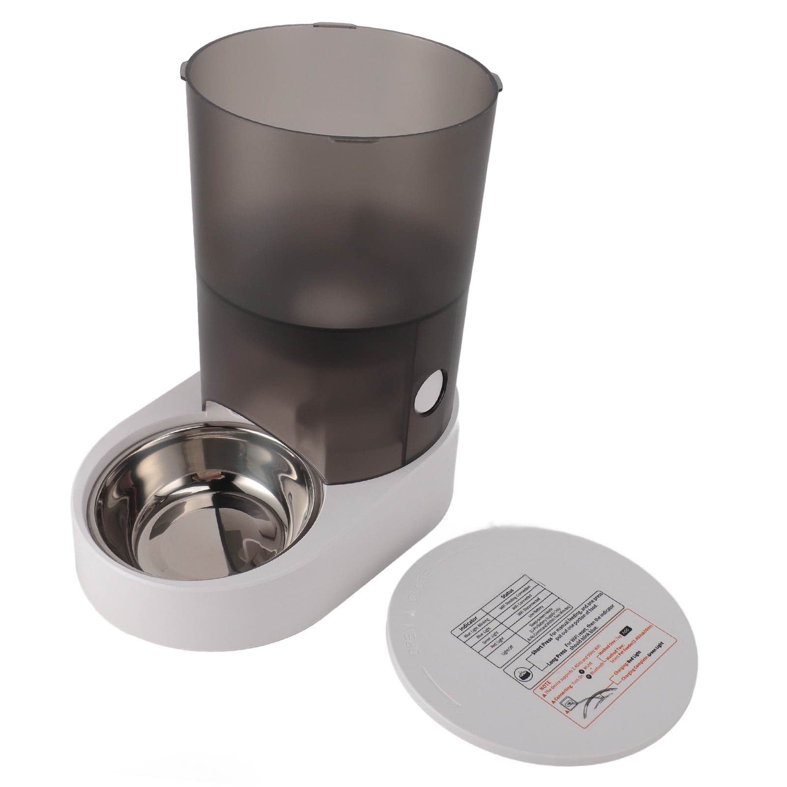 Pet Food Dispenser, 5W 4L Automatic Pet Feeder for Indoor