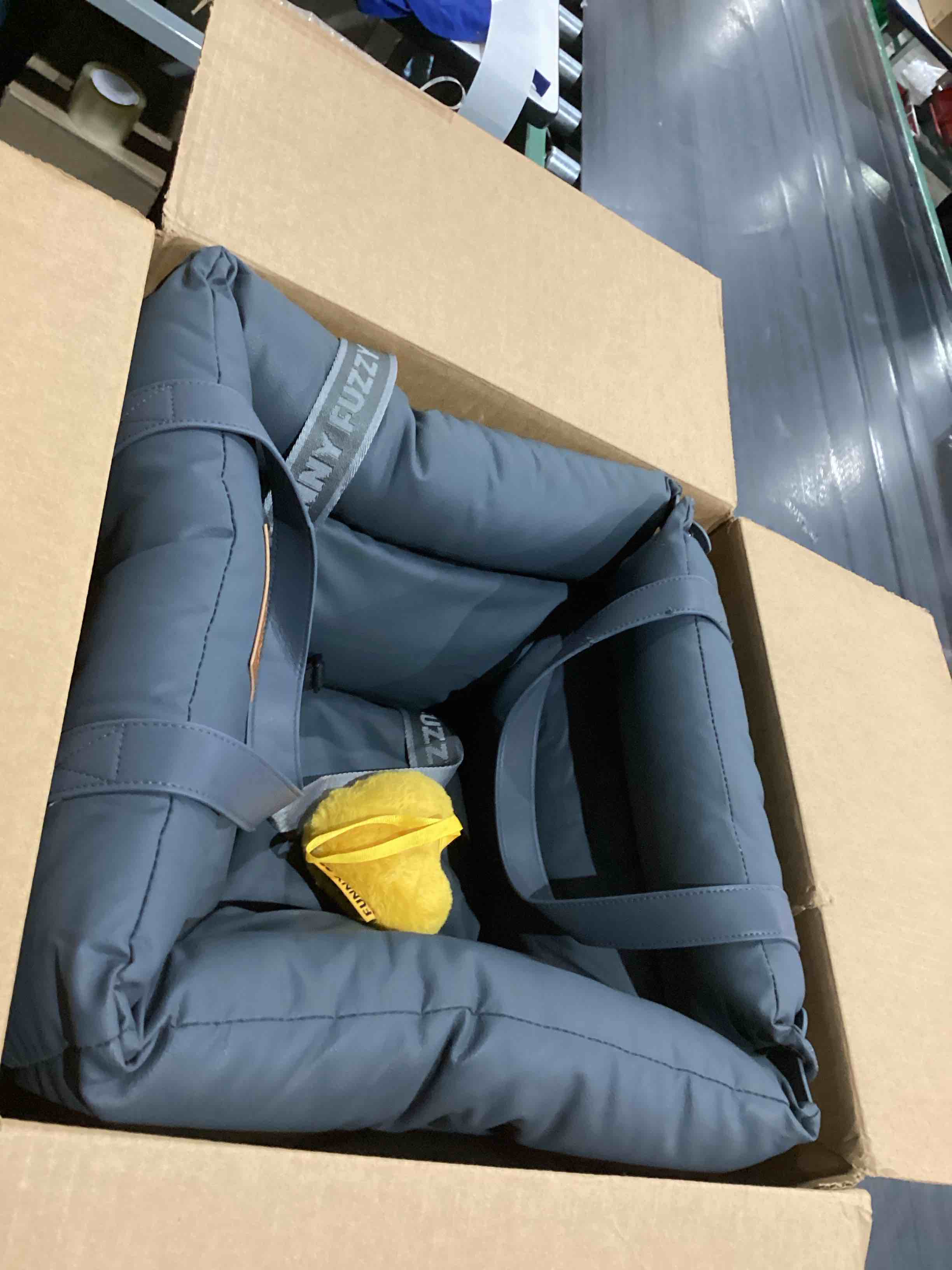 FUNNYFUZZY Dog Car Seat for Medium Sized Dogs, Waterproof 3 in 1 Soft Leather Dog Car Bed for Travel and Home, Portable and Safety, Fits Pets Up to 35 lbs(Khaki