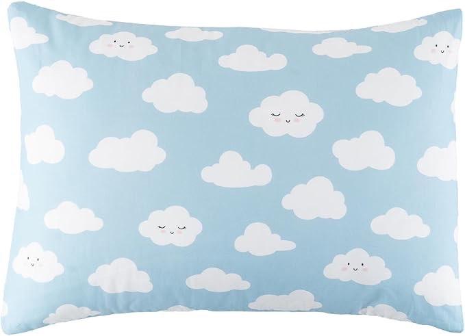 Bunnikins & Clover Toddler Pillows with Pillowcase, 13"x18" Soft Cotton Kid Pillows for Sleeping, Bedding Small Pillow for Boys and Girls Aged 2-5 Years