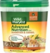 BEST BY 04/27/2025 Wild Harvest WH-83543 Wild Harvest Advanced Nutrition Diet for Hamsters or Gerbils, 4.5-Pound