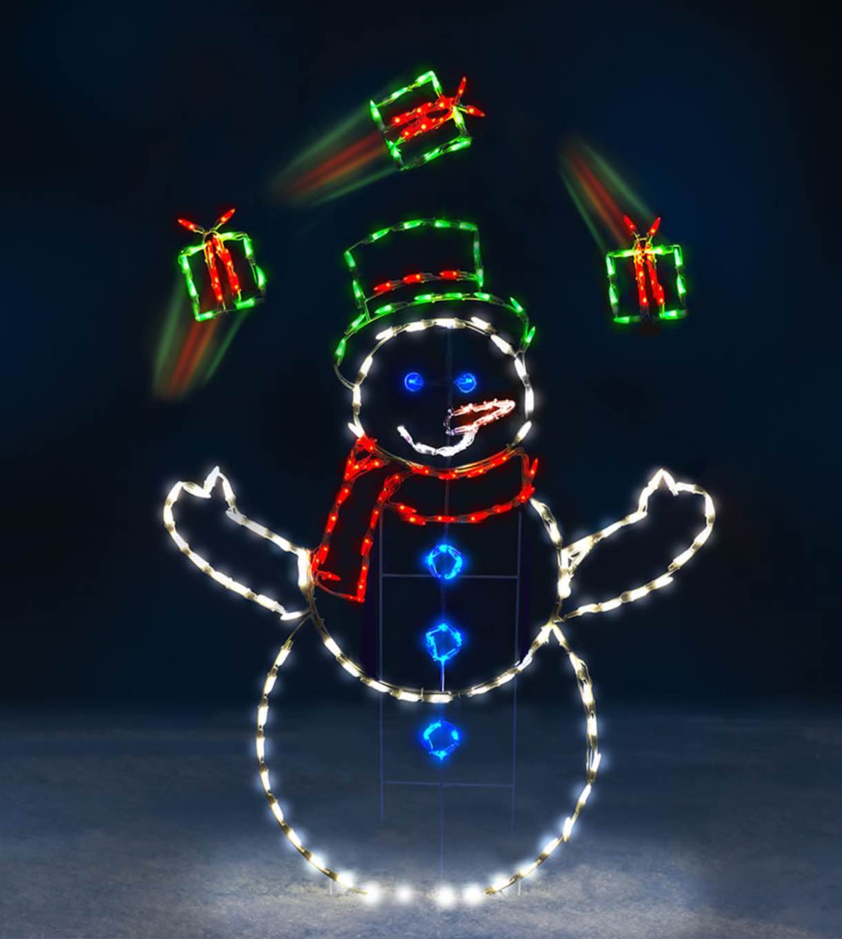 the 5' animated juggling snowman