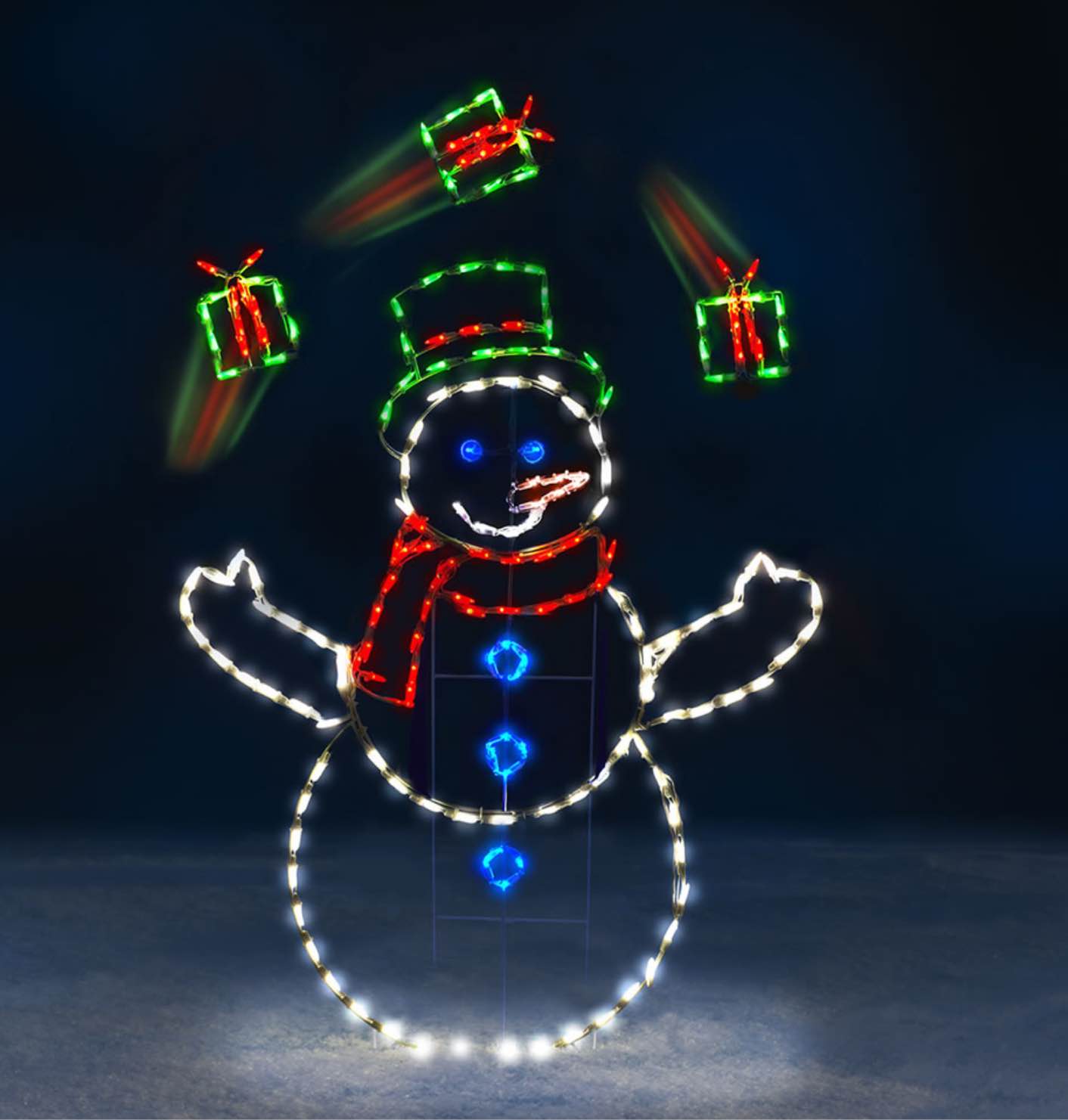 the 5' animated juggling snowman