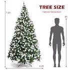 7.5 ft. Pre-lit Snowy Artificial Christmas Tree 