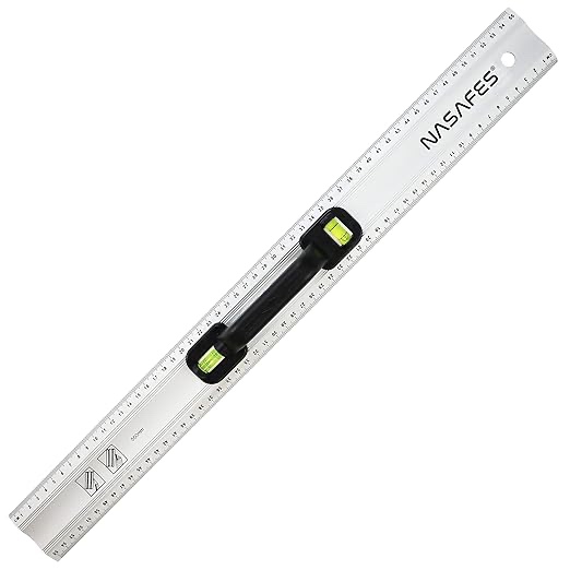 Aluminum Straight Edge Ruler with Handle, It is A Aluminum Ruler, A Straight Edge ruler and A Centimeter Ruler, Ideal Ruler for Cutting, Much Safer Because of The Handle. Easy to Use and Light Weight.