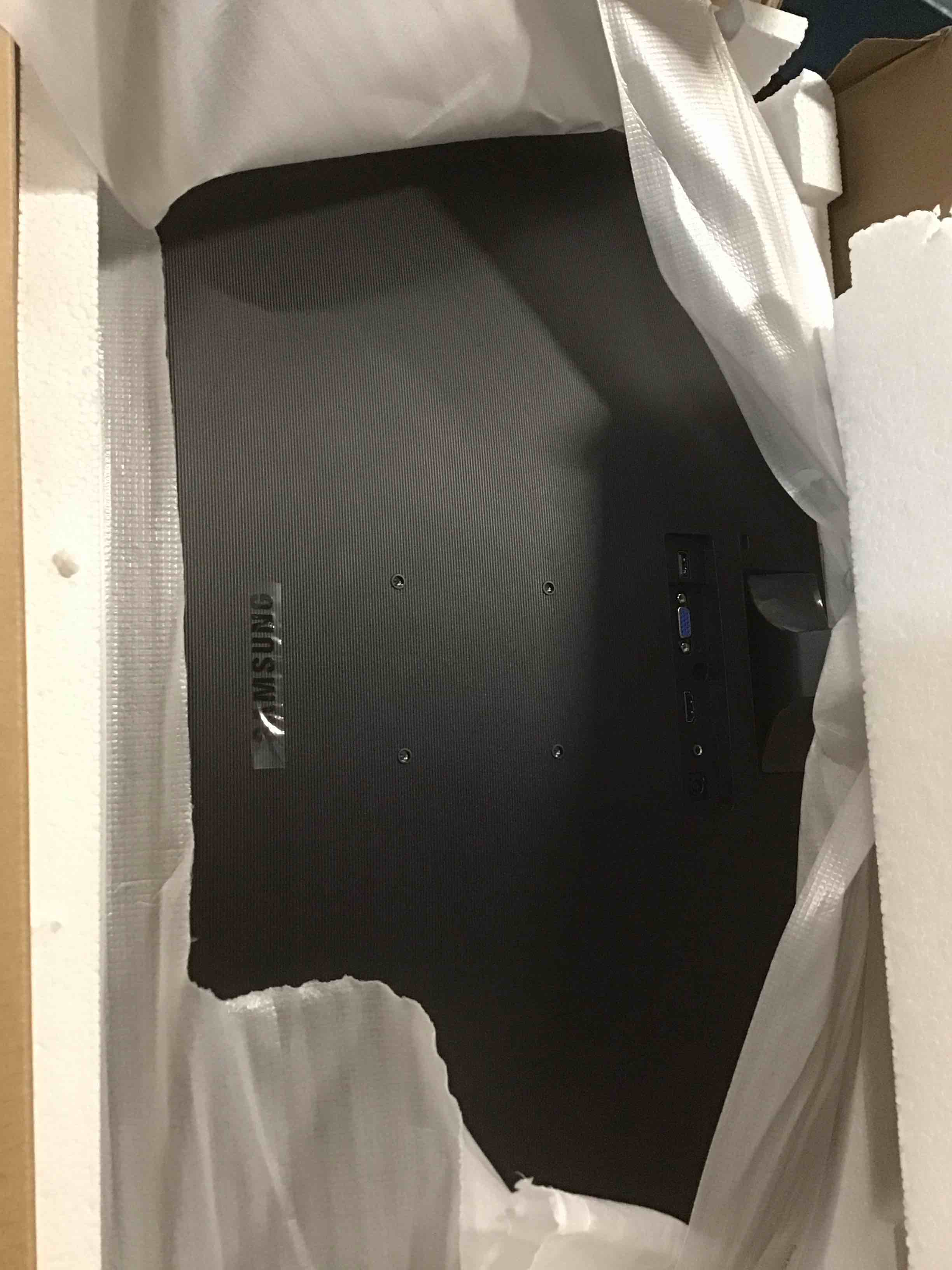 Condition photo showing Working Condition Verified for working verified . samsung 27\" essential s3 (s36gd) series fhd 1800r curved computer monitor, 100hz, game mode, advanced eye comfort, hdmi and d-sub ports, ls27d366ganxza, 2024