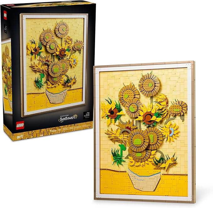 LEGO Art Vincent Van Gogh – Sunflowers Building Set for Adults - Home Decor Idea - Brick Built Painting - 