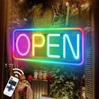 Led Open Sign, 21×10 inch Bright Neon Open Sign with Remote, Color Changing & Scrolling Modes, Adjustable Brightness and Speed RGB Open Signs for Business Bar Restaurant Hotel Storefront Window
