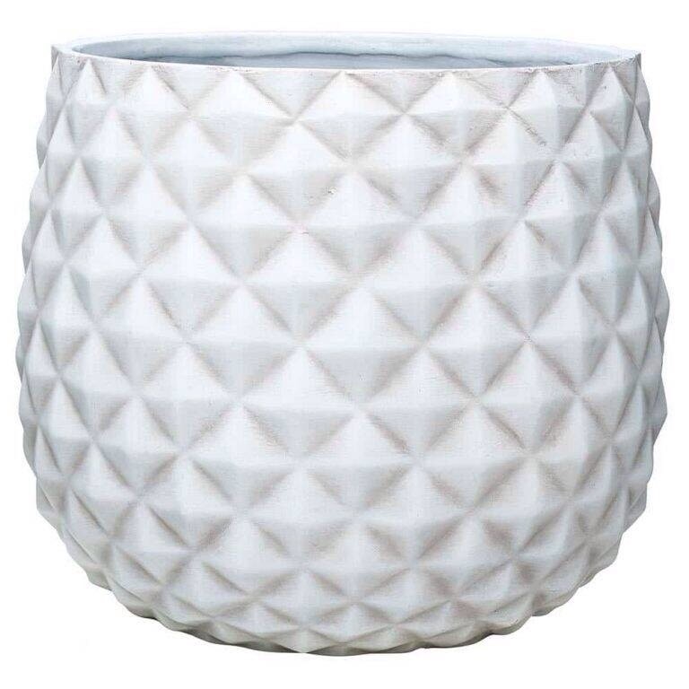 12-Inch (30.48cm)White High Pineapple Planter 4 pack 
