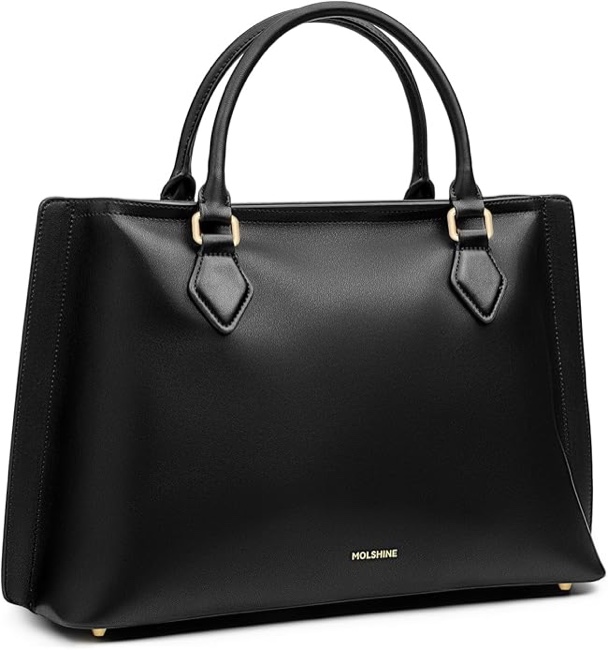 molshine Genuine Leather Tote Handbag, Large Capacity Casual Top Handle Shoulder Handbag,Armpit Bag Crossbody Bag for Women Lady DLK0036